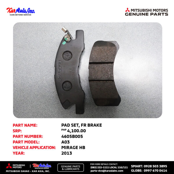 PAD SET, FR BRAKE