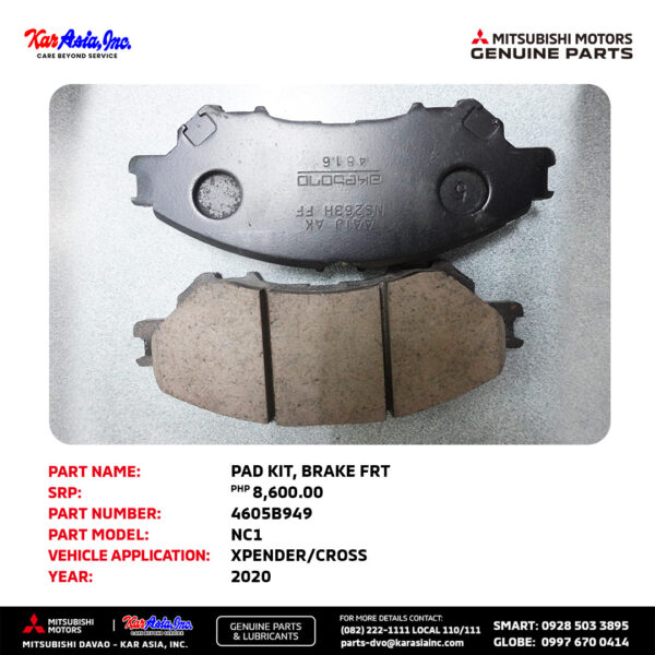 PAD KIT, BRAKE FRT