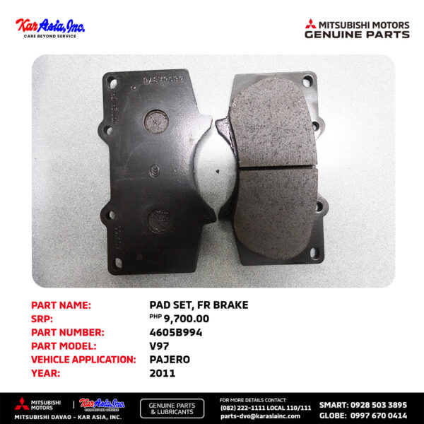 PAD SET, FR BRAKE